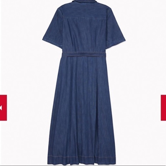 Tommy Hilfiger belted maxi dress denim cotton - Picture 2 of 2